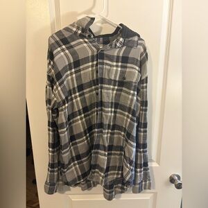 American Eagle Flannel Hoodie